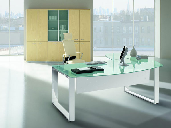 X Time Work Glass Executive Desk Range