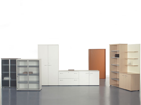 Wood and Glass Storage Units